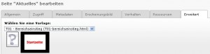 Extension zur Templateauswahl
