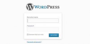 Wordpress-Anmeldemaske.